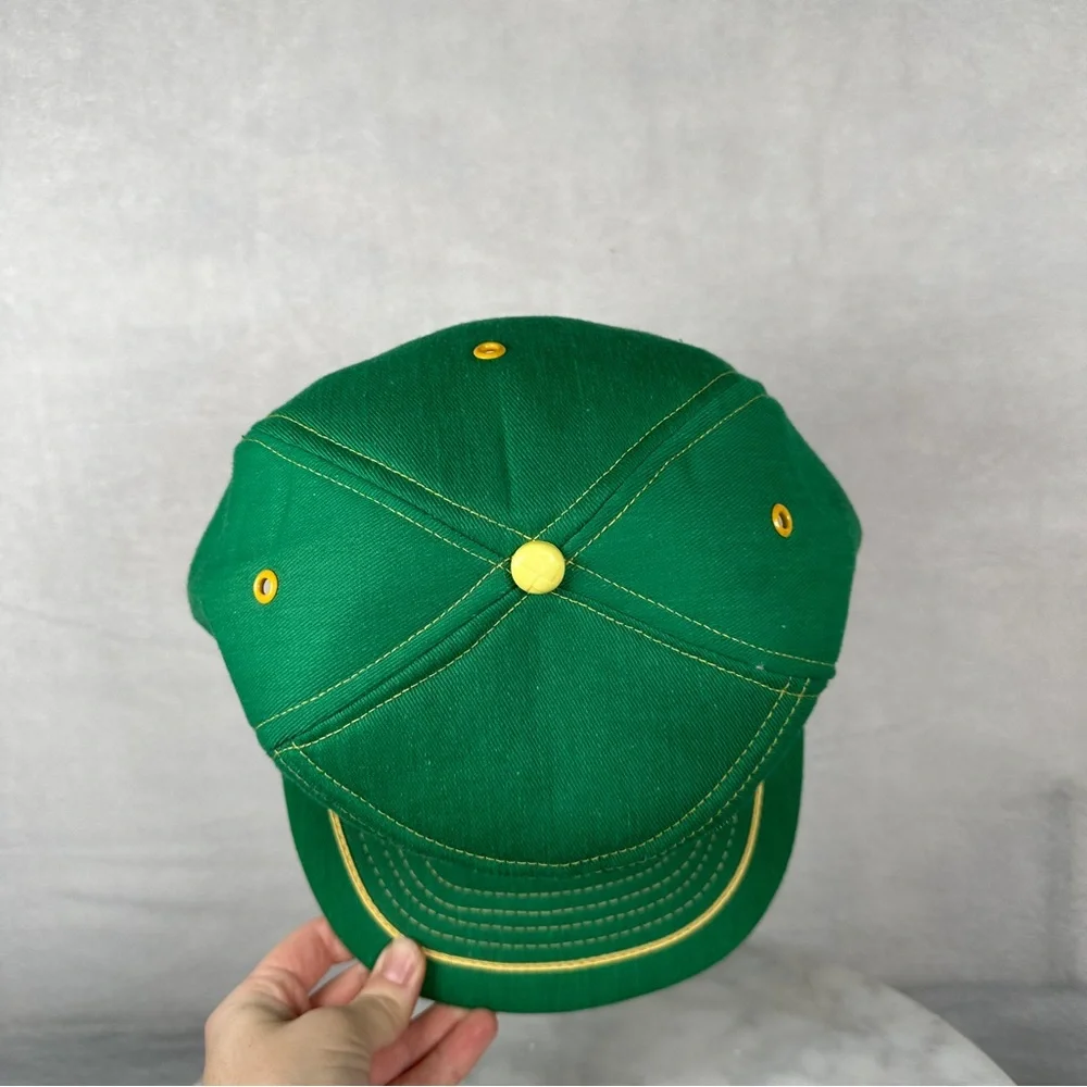 John Deere trucker hat SnapBack vintage retro Green Yellow Tractor‎ farming cap